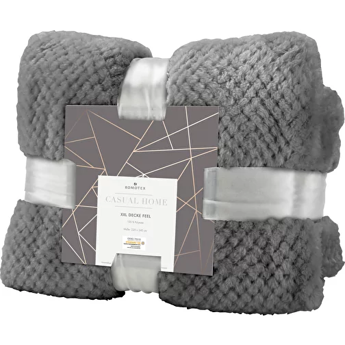 Couverture XXL Feel grise - 220 x 240 cm, 275 g/m², Image 1